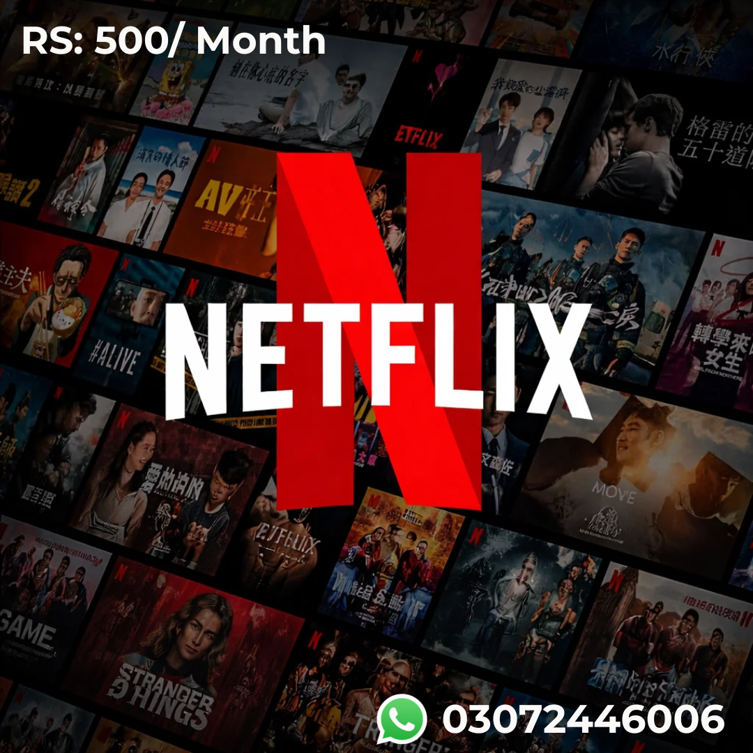 Netflix Premium 1 Month Subscription Single Screen Pakistan for PKR 500 per month